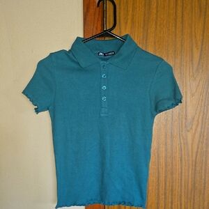 Zara Teal Women's Polo Shirt